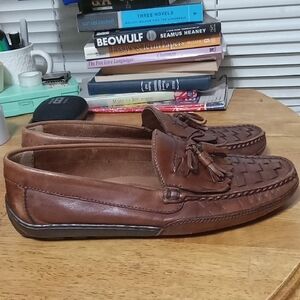 Giorgio Brutini Tan Leather Tassel Loafers